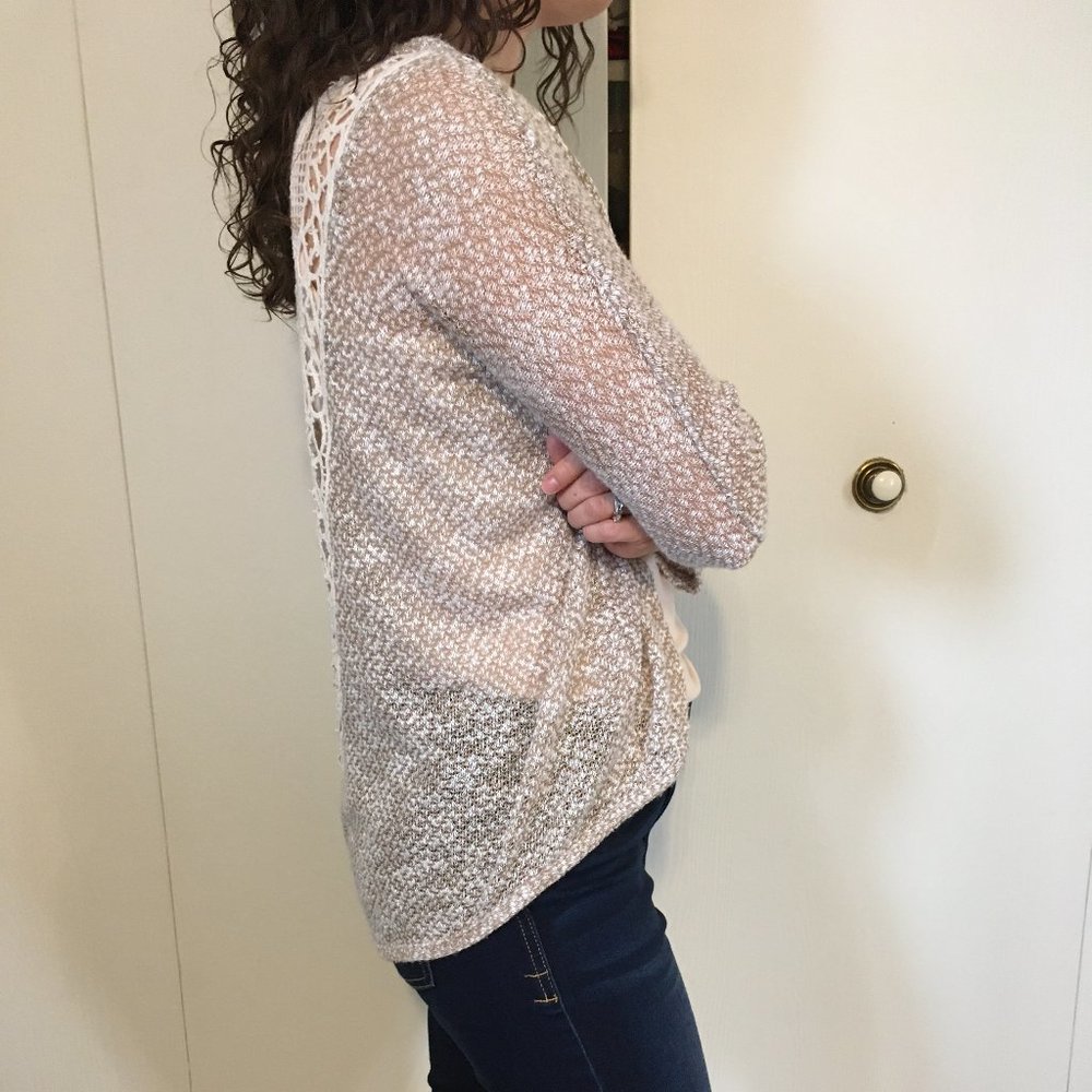 Long open light-weight cardigan (S)